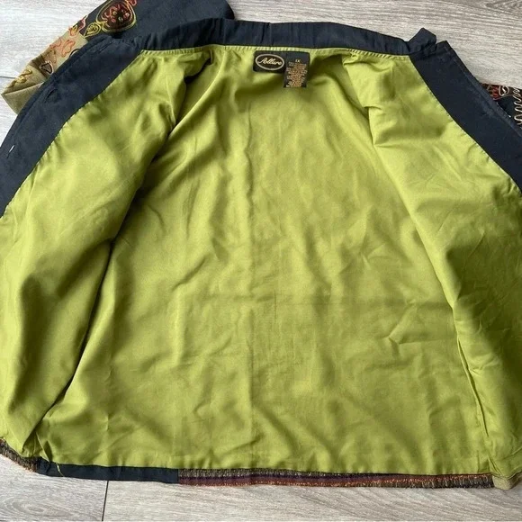 Allure Multicolor Patchwork Button-Front Jacket - Black, Olive, Rust - Picture 16 of 16